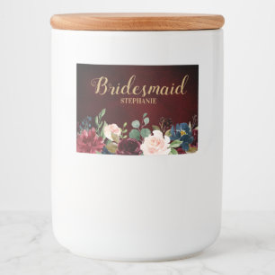 Etiqueta de casamento do Marinho Vermelho Floral R