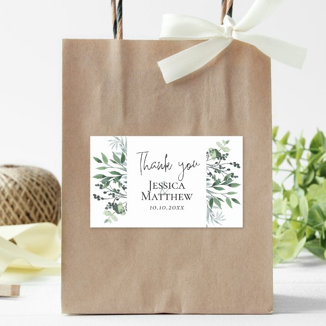 Etiqueta de Casamento Eucalyptus Botânica (Botanical Eucalyptus Wedding Label)