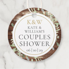 Etiqueta de Casamento Rústico com Monograma de Fol