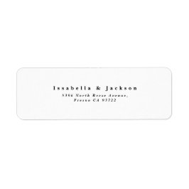 Etiqueta de Casamento Simples Chic Preto e Branco