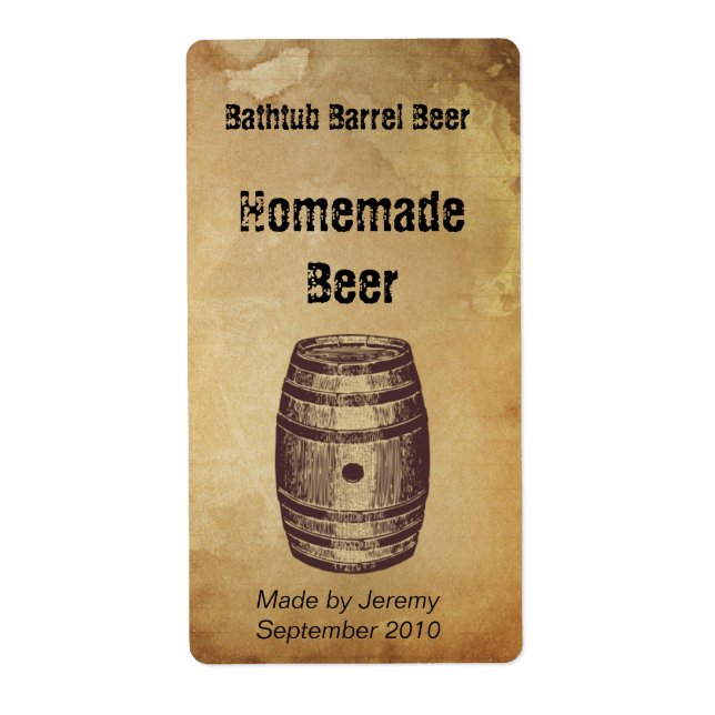 Etiqueta de Cerveja de Barrel (Frente)