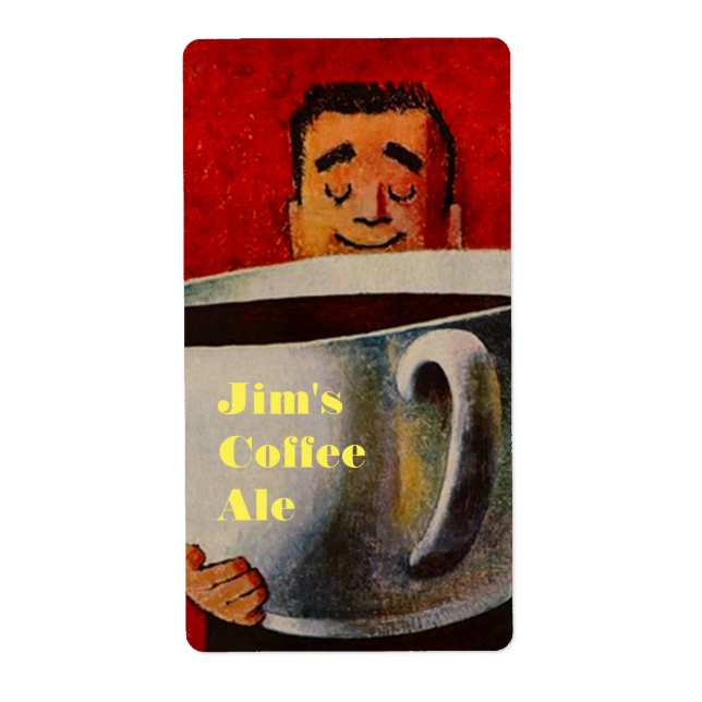 Etiqueta de cerveja de café personalizada Homebrew (Frente)