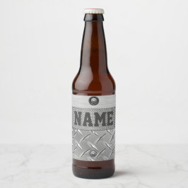 Etiqueta de Cerveja de Metal e Aço