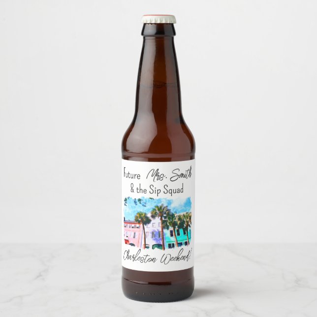 Etiqueta de Cerveja para Festa de Despedida de Sol (Frente)