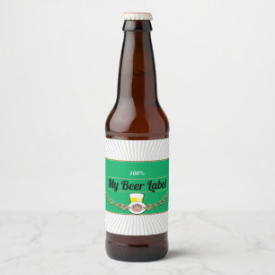 Etiqueta de Cerveja Verde de Prateleira Superior