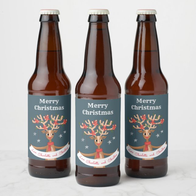 Etiqueta de Cervejas de Reinveer de Natal (Garrafas)