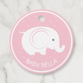 Etiqueta de Chá de Bebê com Elefante para Menina