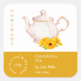 Etiqueta de Chá de Calendula de Bule
