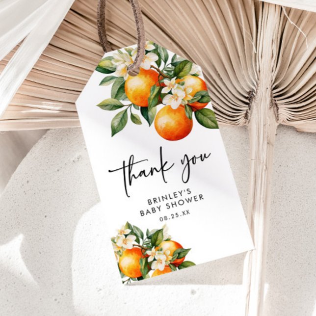 Etiqueta de Chá de fraldas Cutil - Obrigado (Criador carregado)