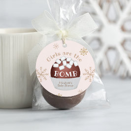 Etiqueta de Chá de fraldas de Bomba de Chocolate Q