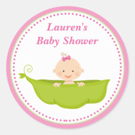 Etiqueta de Chá de fraldas de Ervilha cor-de-rosa