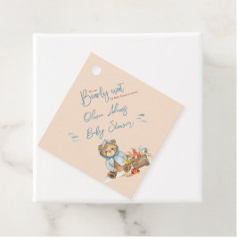 Etiqueta de Chá de fraldas de Urso de outono, urso