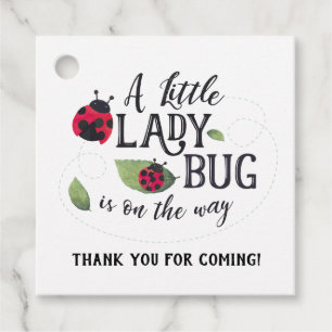 Etiqueta de Chá de fraldas Ladybug