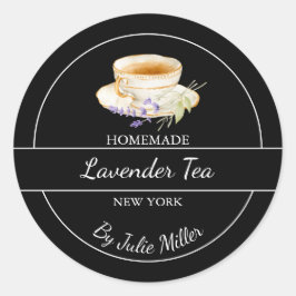 Etiqueta de Chá de Lavanda Homemade Simples