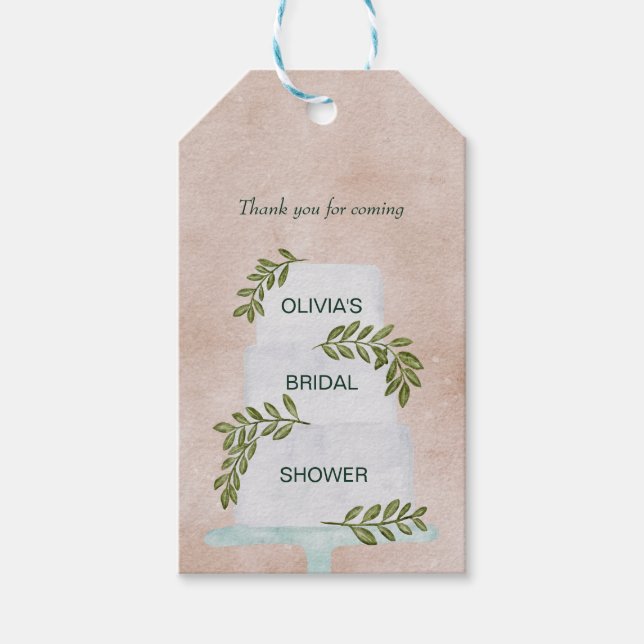 Etiqueta De chá de panela, Bolo De Casamento Obrig (Frente)