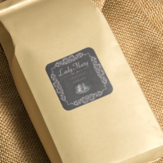 Etiqueta de chá preto personalizado Vintage