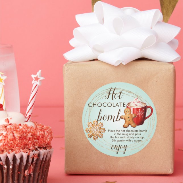 Etiqueta de chocolate quente (Festa)