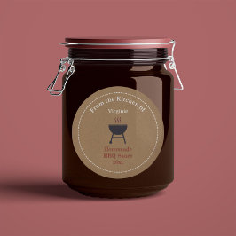 Etiqueta de CHURRASCO de Molho de Barbecue Kraft &