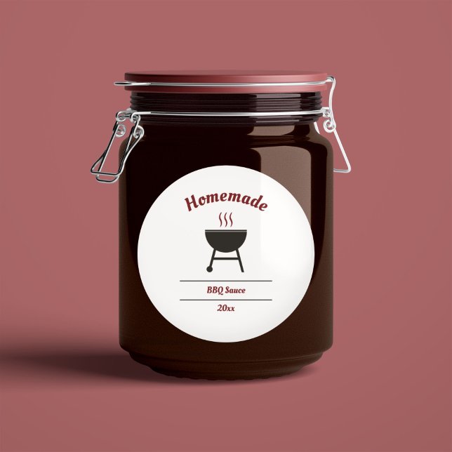 Etiqueta de CHURRASCO de molho de churrasco (Barbecue Sauce BBQ Label Sticker)