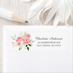 Etiqueta de Chuveiro Nupcial Floral Flora de Prima