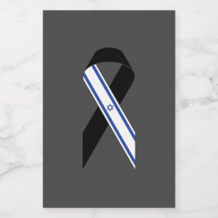 Etiqueta de cinza escura do memorial da fita negra