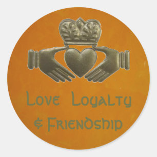 Etiqueta de Claddagh do irlandês