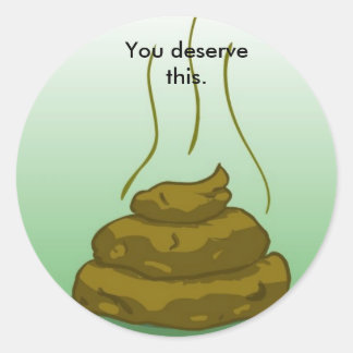 Etiqueta de cocô de qualidade incorreta