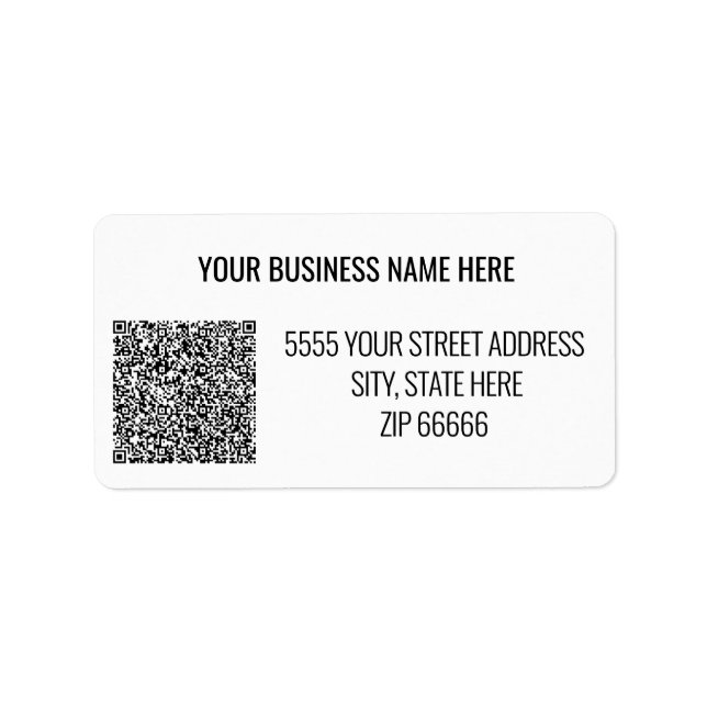 Etiqueta de Código QR de Endereço Personalizado (Frente)