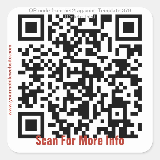 Etiqueta de código QR personalizada (modelo de cód (Frente)