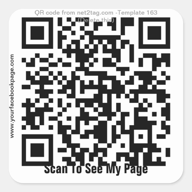 Etiqueta de código QR personalizada (modelo de cód (Frente)