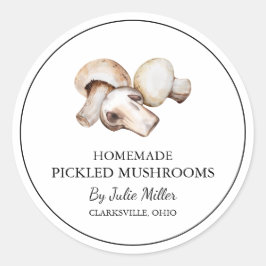 Etiqueta de Cogumelo Selecionado em Casa Simples