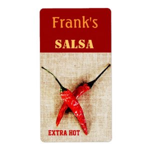etiqueta de colocação em latas da salsa das