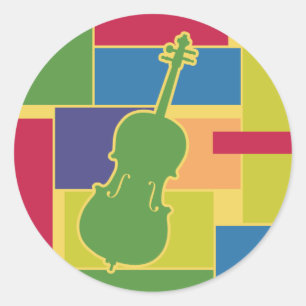 Etiqueta de Colorblocks do violoncelo