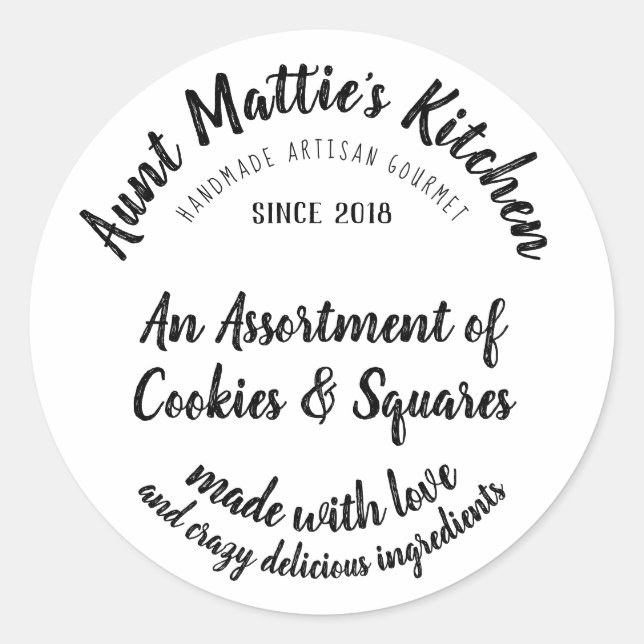 Etiqueta de Comida Artisan Gourmet artesanal (Frente)