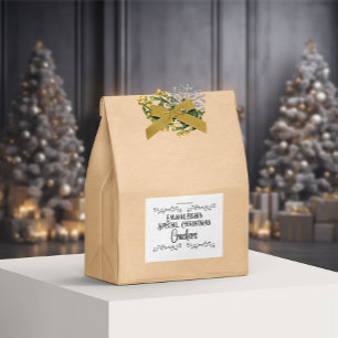 Etiqueta de Comida Branca Estética de Bolachas Hom