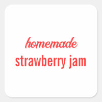 Etiqueta de comida Canning Jar Strawberry Jam Sauc