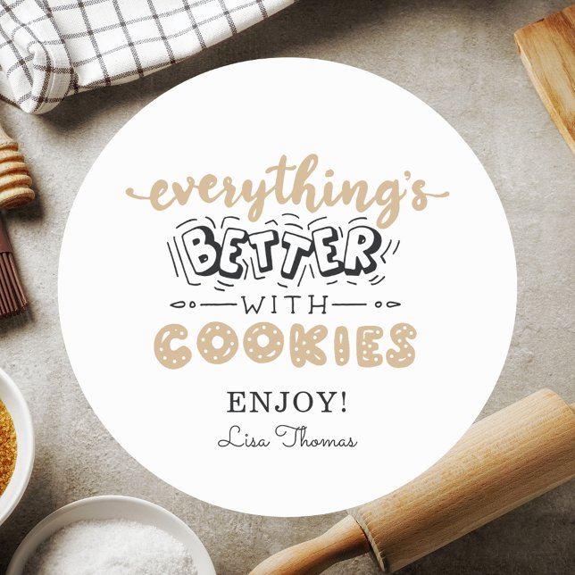 Etiqueta de Comida Clássica Moderna de Baking Home (Criador carregado)