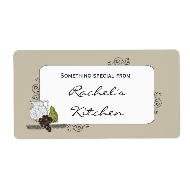 Etiqueta de comida com a ilustração Rustic Still L (Frente)