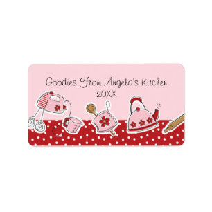 Etiqueta de Comida da Cozinha Retroativa