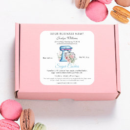 Etiqueta de Comida da Lei de Algodão Turquesa de A