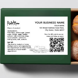 Etiqueta de Comida da Lei de Cotagem QR