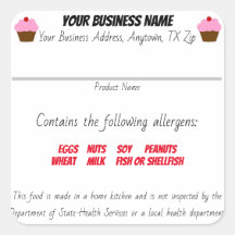 Etiqueta de Comida da Lei de Cottage do Texas atua