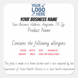 Etiqueta de Comida da Lei de Cottage do Texas atua