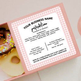 Etiqueta de Comida da Lei de Cottage do Texas para