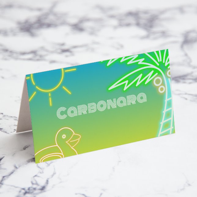 Etiqueta de Comida da Parte piscina (Pool Party Food Label)