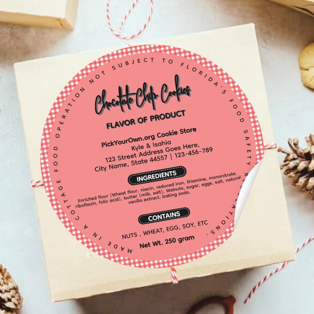 Etiqueta de comida de algodão da Flórida de Buffal (Criador carregado)