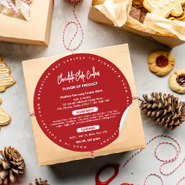 Etiqueta de comida de algodão da Flórida Vermelha