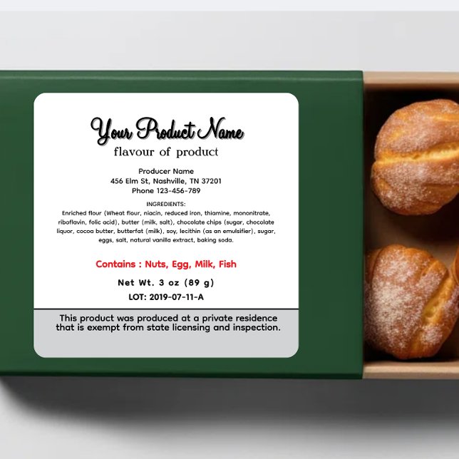 Etiqueta de Comida de algodão do Tennessee (Criador carregado)