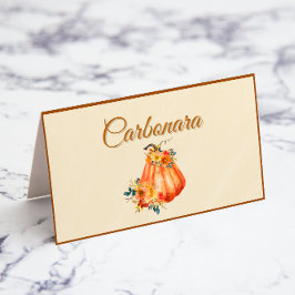 Etiqueta de Comida de Aniversário do Abóbora