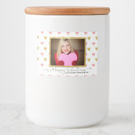 Etiqueta de Comida de Corações da Glitter do dia d